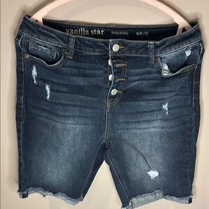 Vanilla Star Women's Blue Denim Shorts